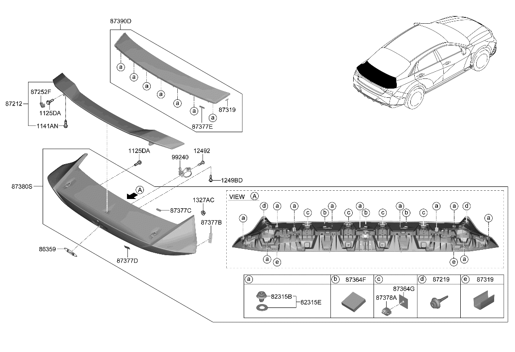 Hyundai 82315-AA000 FASTENER-Dr Trim