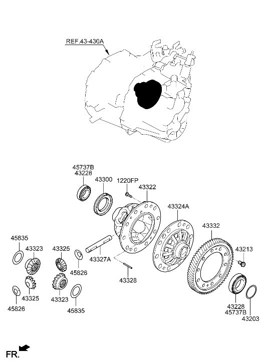 Hyundai 43229-24600 Bearing-Transfer Driven Gear