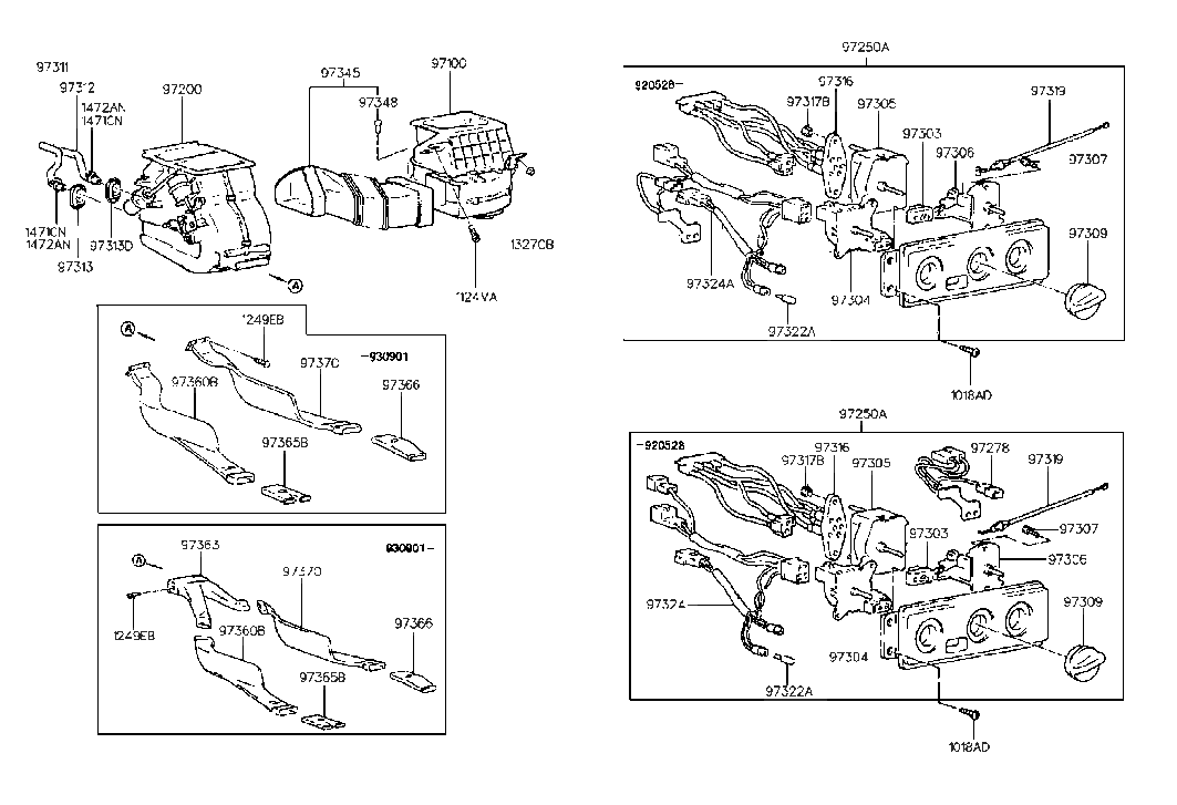 Hyundai 97250-28010 Heater Control Assembly