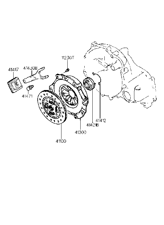 Hyundai 41300-34020 Cover Assembly-Clutch