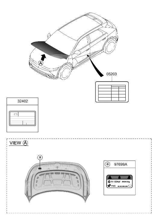 Hyundai 32410-1XAD2 LABEL-EMISSION