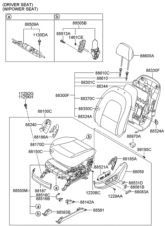 Hyundai 88160-3J001-V9C Front Driver Side Seat Cushion Covering