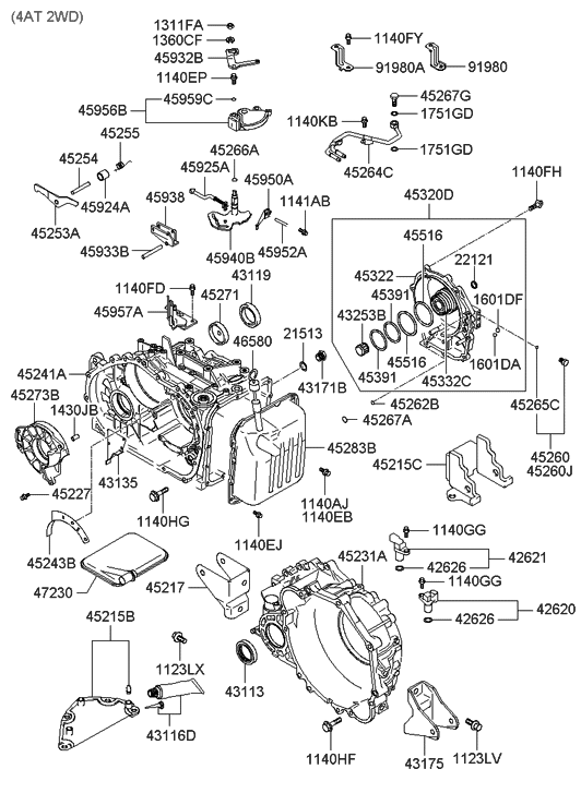 Hyundai 91980-3K130 Bracket-Automatic Transmission No.1