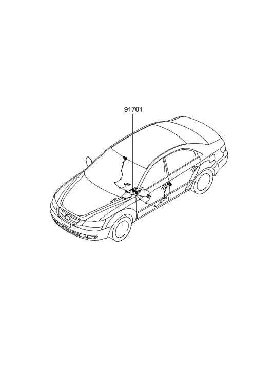 Hyundai 91700-0A010 Wiring Assembly-Air Bag