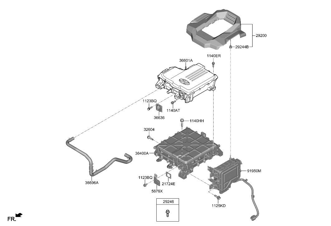 Hyundai 36400-0E055 Onboard Charger Assembly