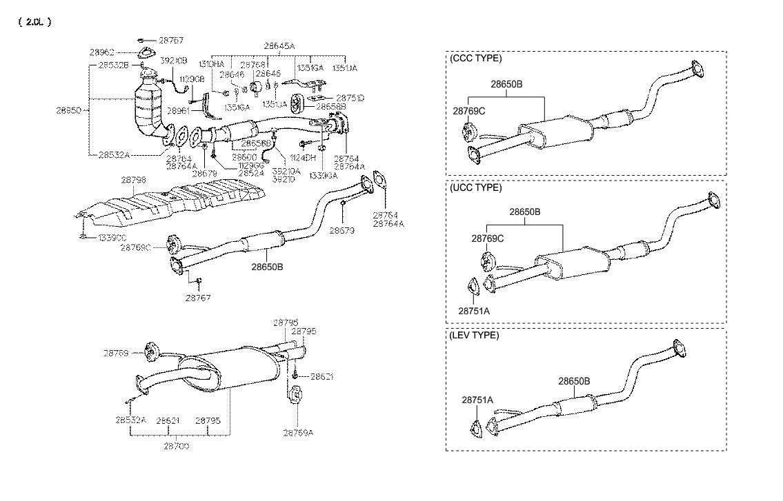 Hyundai 28610-29752 Front Exhaust Pipe