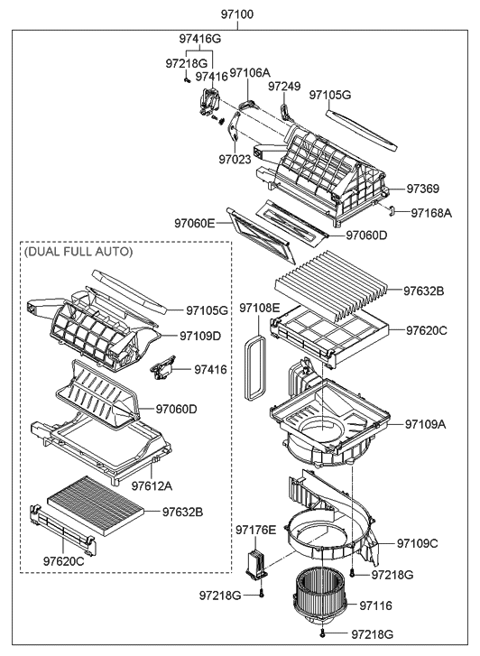 Hyundai 97124-3K100 Actuator-Inlet Door