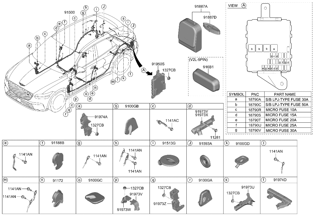 Hyundai 91981-DS010 GROMMET-WIRING