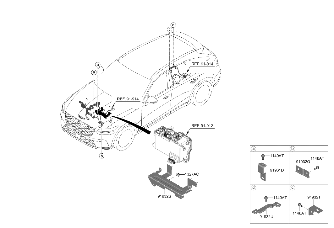 Hyundai 91931-DS450 BRKT-WIRING MTG