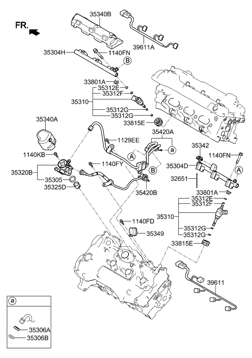 Hyundai 35305-3C300 Pipe Assembly-Fuel Lower(Ff)