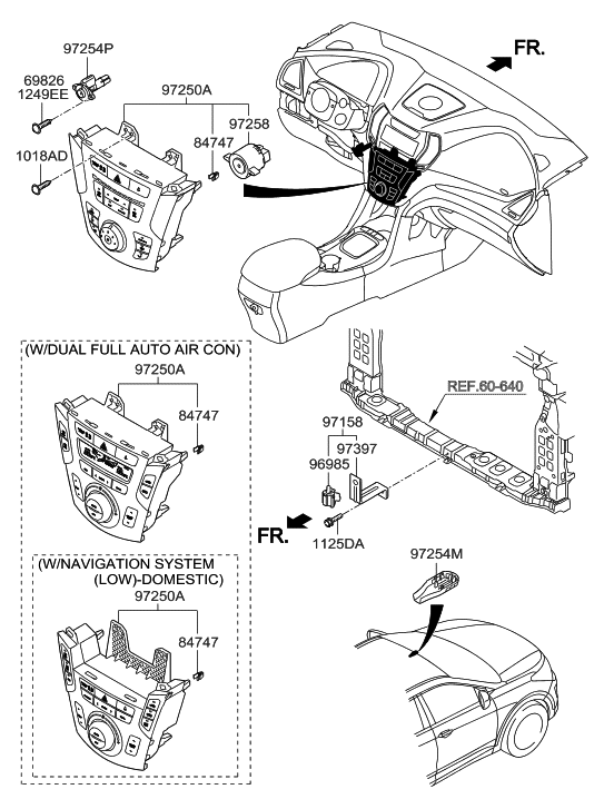 Hyundai 97250-4Z400-4X Heater Control Assembly