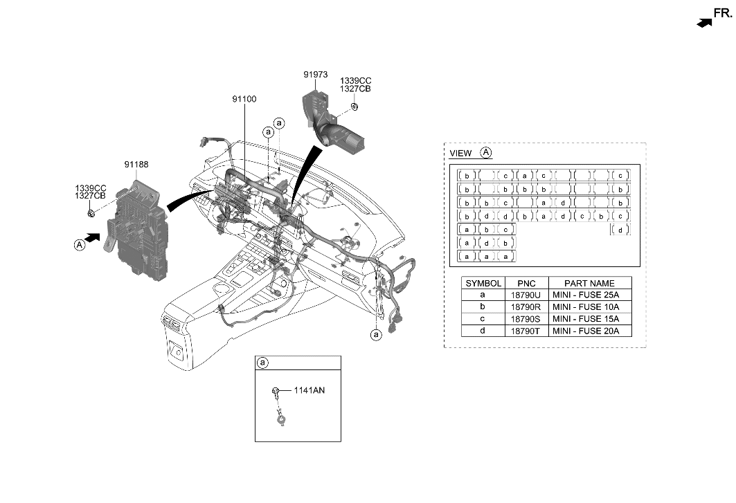 Hyundai 91950-M5020 Instrument Panel Junction Box Assembly