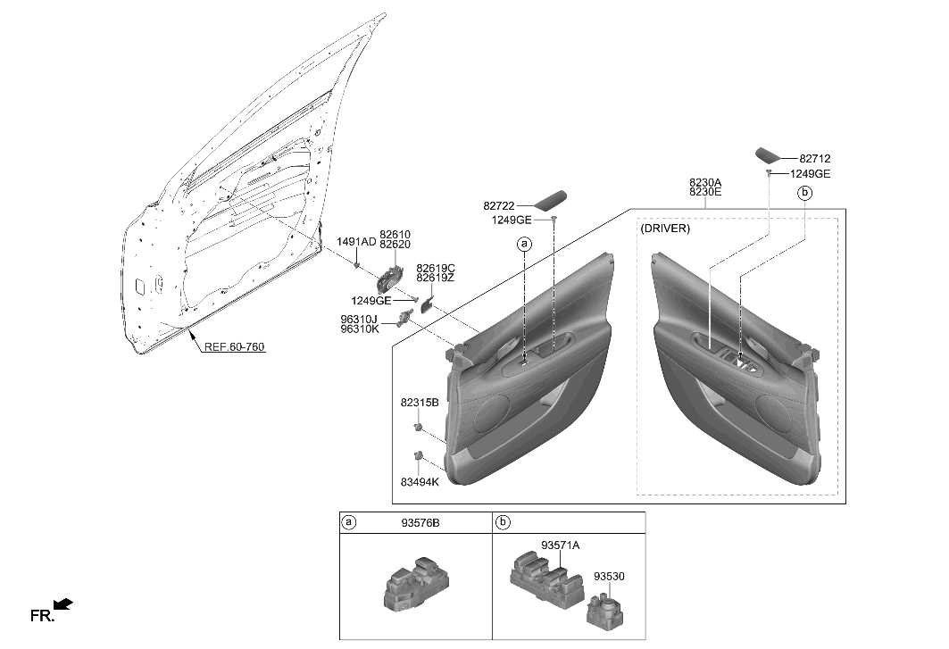 Hyundai 82742-M5000-YPK Cover-Dr Grip HDL RH