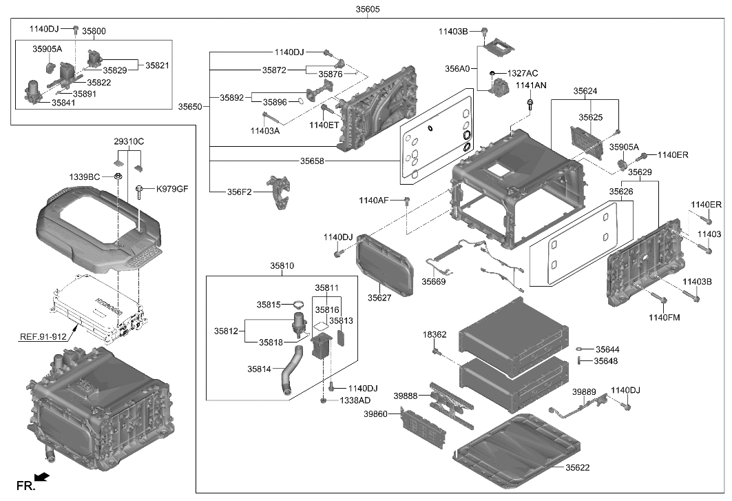 Hyundai 356A0-M5000 Terminal Block Assembly-Stack