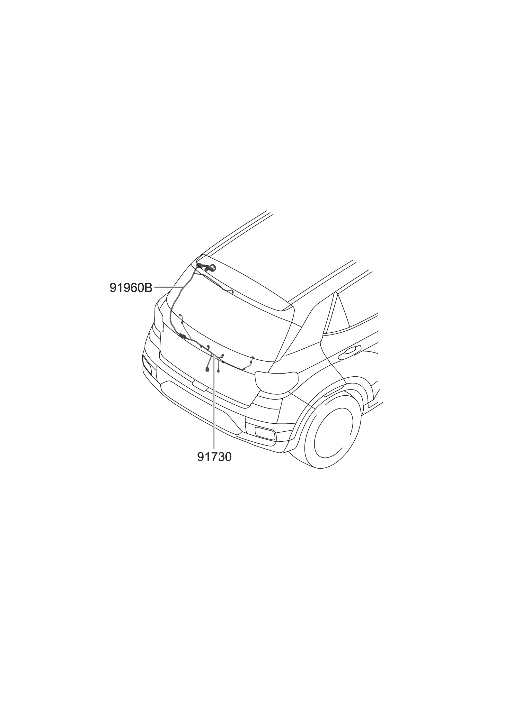 Hyundai 91650-K2010 Wiring Assembly-Tail Gate