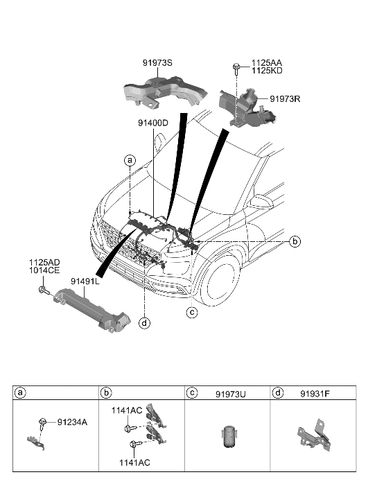 Hyundai 91410-K2480 WIRING ASSY-CONTROL