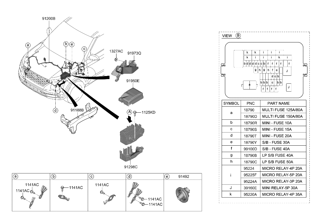 Hyundai 919B5-K2200 Lower Cover-U/H J/BOX