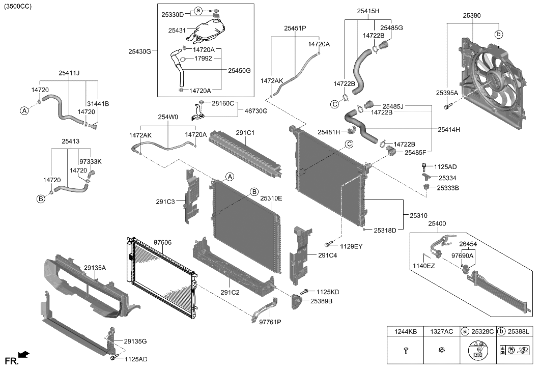 Hyundai 253S3-T1001 BRACKET-RADIATOR MTG