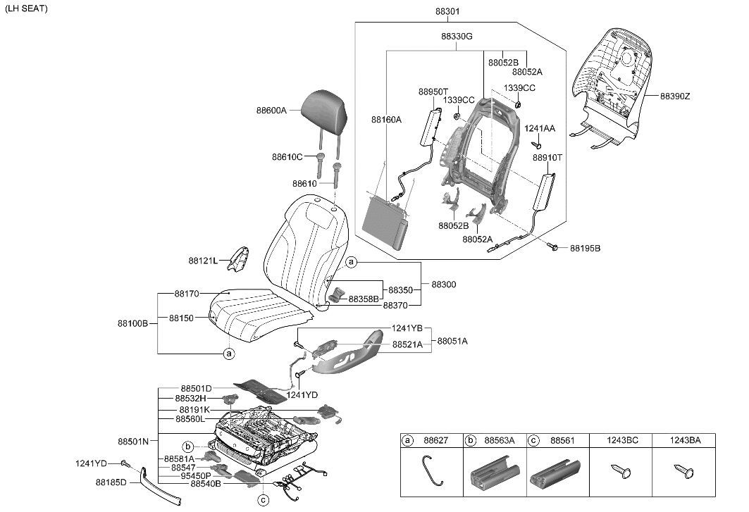 Hyundai 88770-T1000-IDG GUIDE ASSY-HEADREST W/LEVER