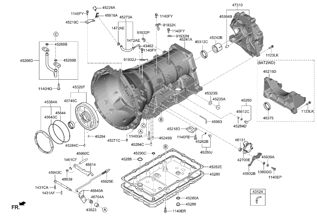 Hyundai 45932-47110 LEVER-ATA MANUAL CONTROL