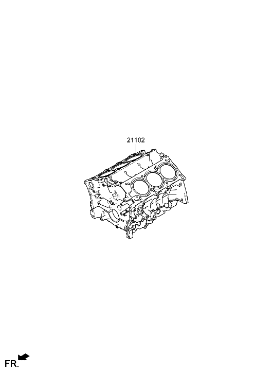 254G2-3NA01 Hyundai ENGINE ASSY-SHORT