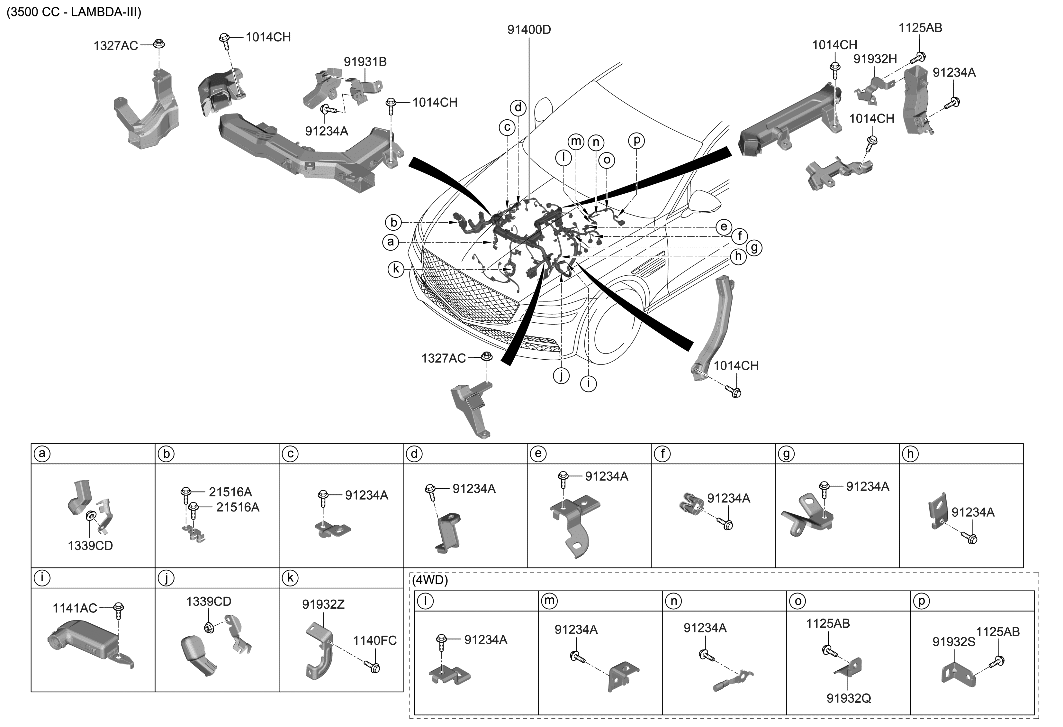 Hyundai 91410-T1041 WIRING ASSY-CONTROL