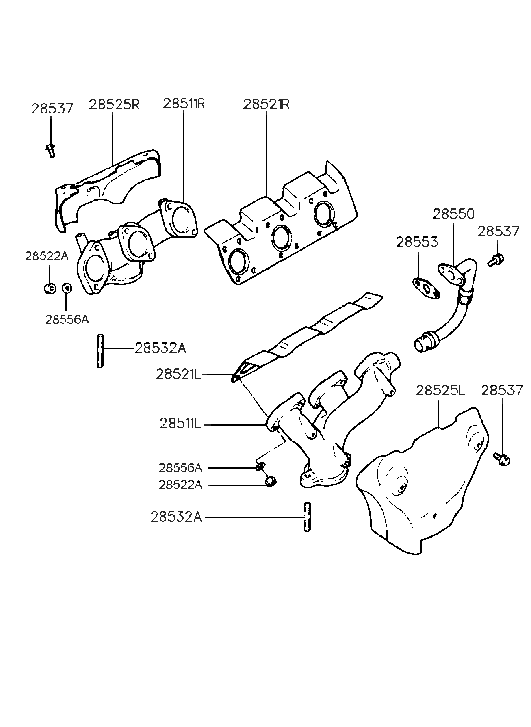 Hyundai 28521-32020 Gasket-Exhaust MANIF