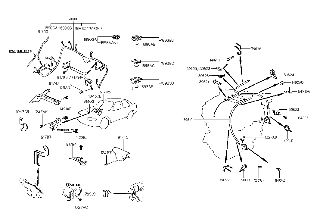 Hyundai 91745-33000 Protector-Control Wiring