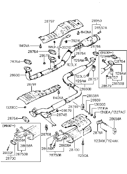 Hyundai 28740-33000 Support Assembly-Hanger