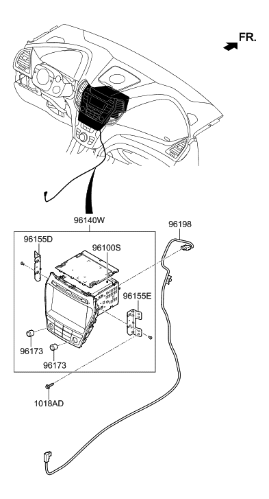 Hyundai 96174-B8010 Deck Assembly-Audio