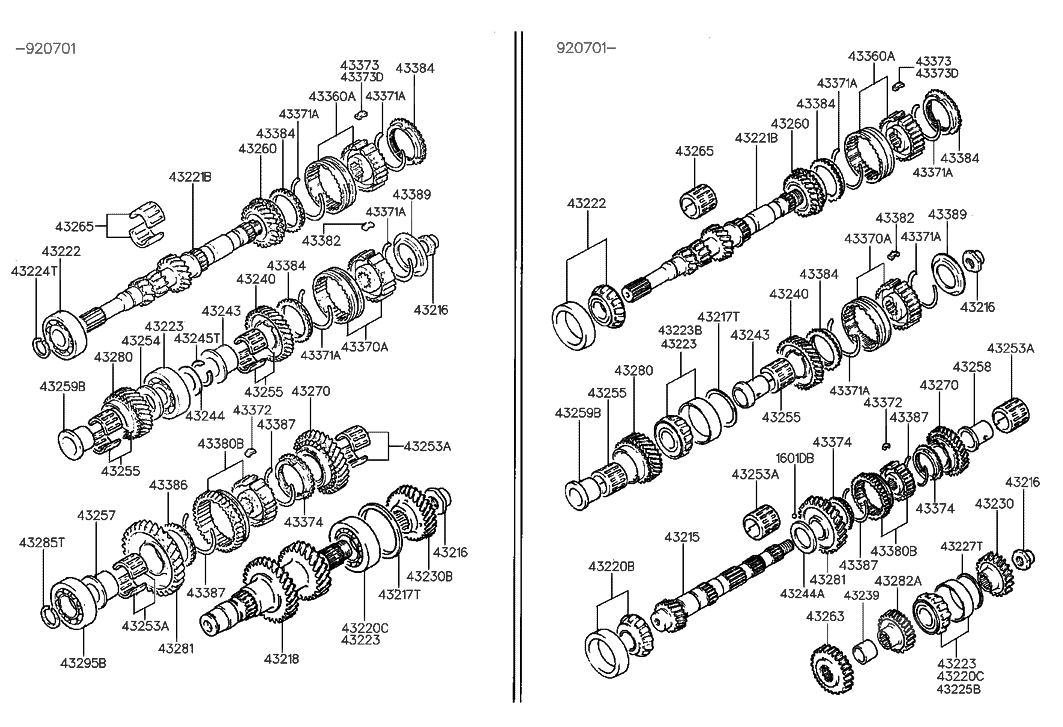 Hyundai 43250-22021 Gear Assembly-1ST Speed