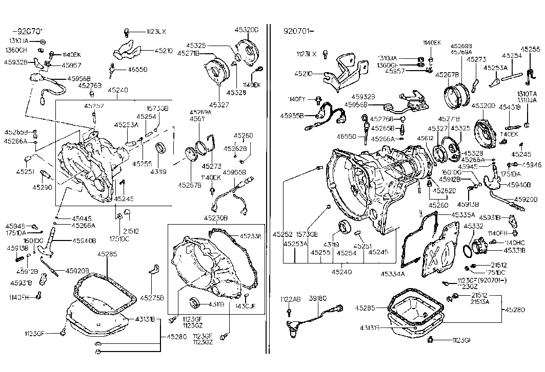 Hyundai 45331-22002 Retainer Assembly-Differential Bearing