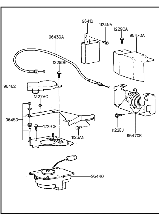 Hyundai 96450-23010 Bracket Assembly-Cruise Actuator Mounting