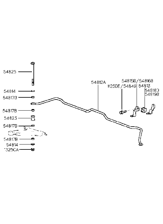 Hyundai 54816-24000 Bracket-Stabilizer Bar Upper,RH