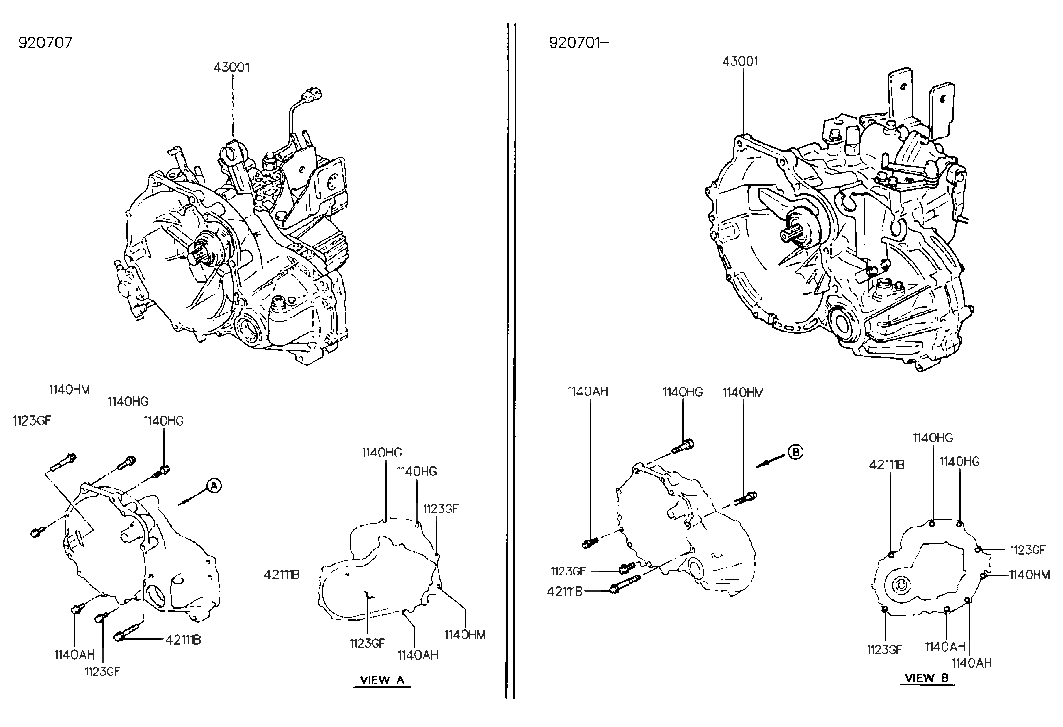 Hyundai 43000-36630 Transaxle Assembly-Manual