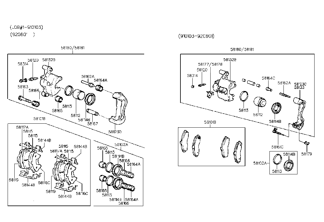 Hyundai 58102-23A00 Seal Kit-Front Disc Brake