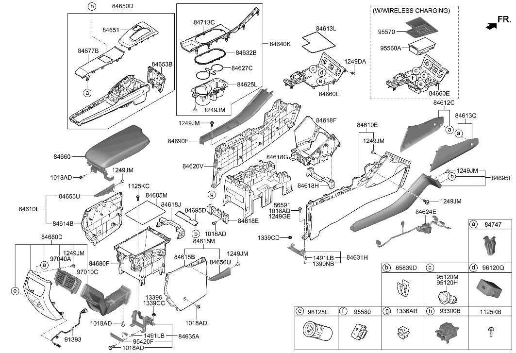 Hyundai 84628-L1000 Bridge-RR Console FR