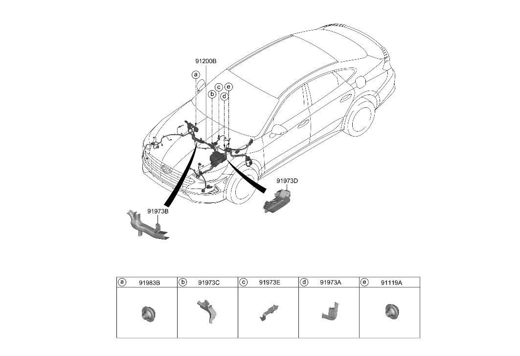 Hyundai 91220-L5030 Wiring Assembly-FRT