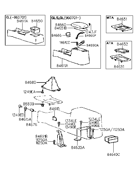 Hyundai 84625-34700-MC Cover-Console Tray