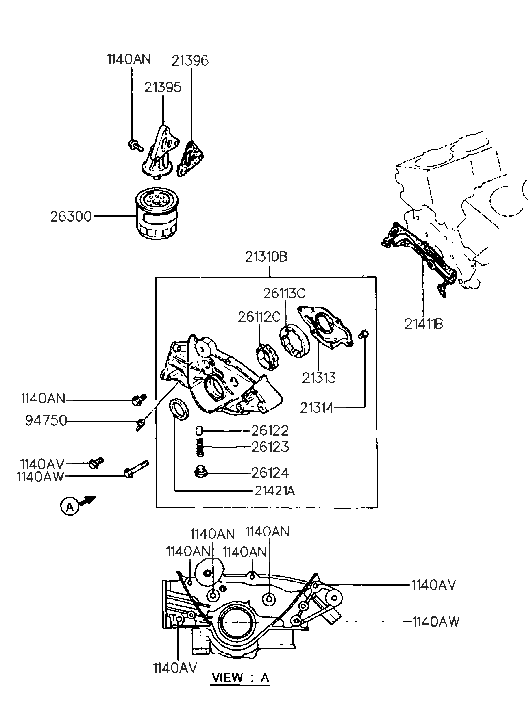 Hyundai 21411-35350 Gasket-Oil Pump