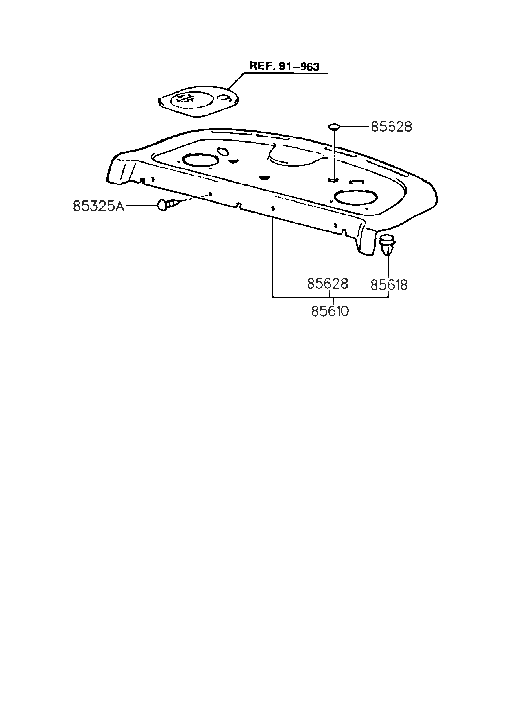 Hyundai 85615-34801-AQ Trim Assembly-Package Tray