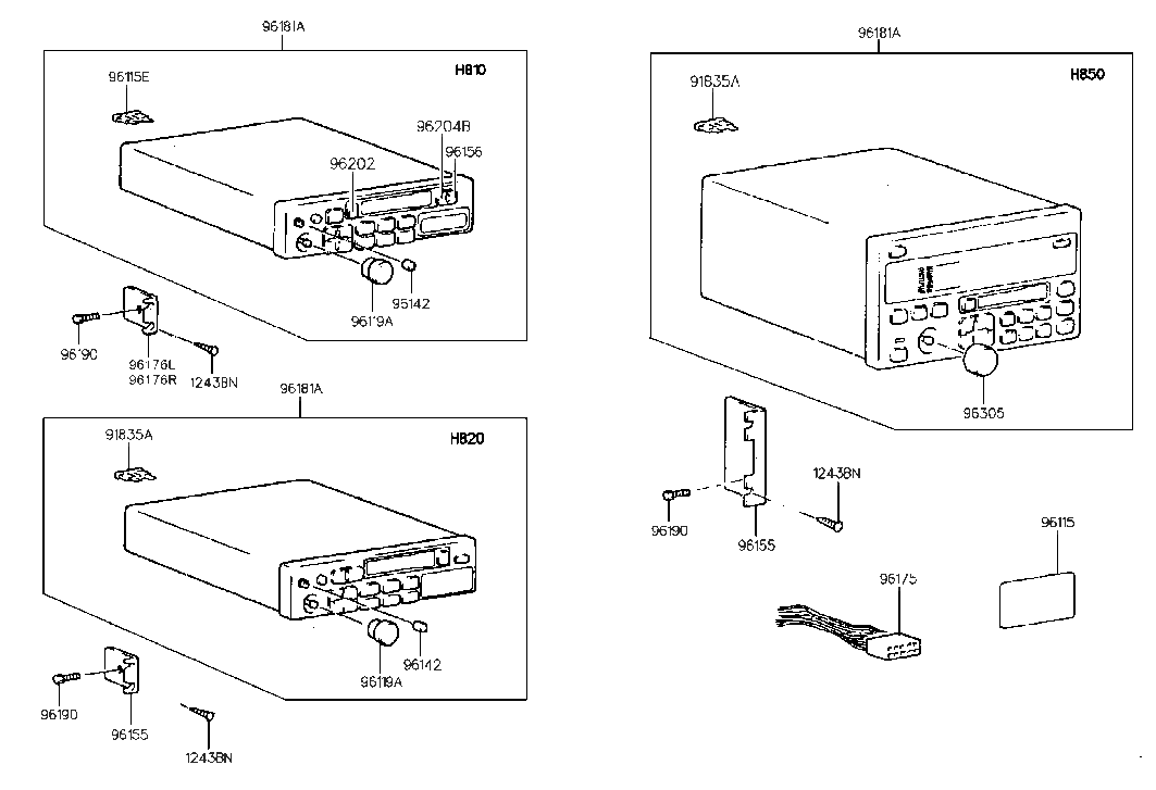 Hyundai 96155-34200 Bracket-Radio LH