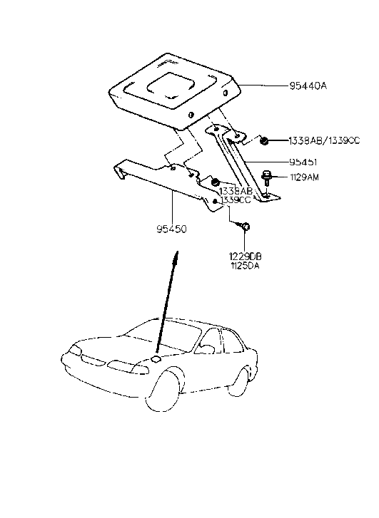 Hyundai 95451-32701 Bracket-Automatic Transaxle Control Module Side