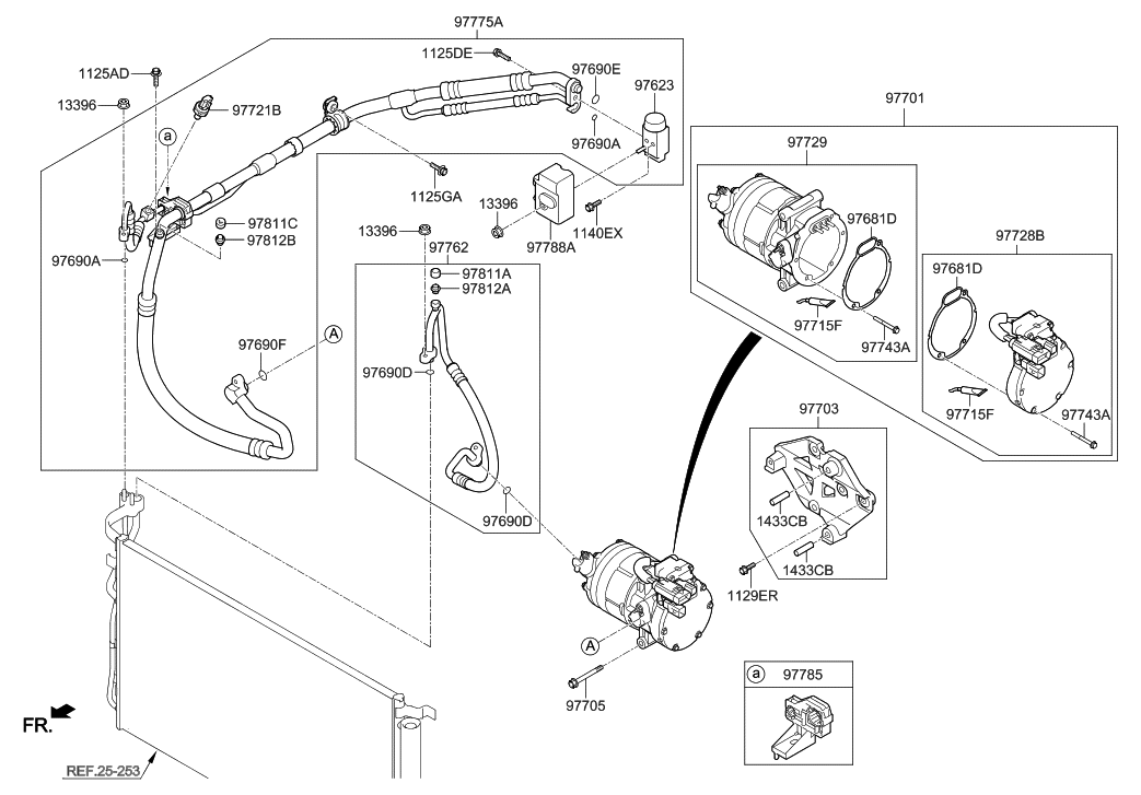 Hyundai 97775-E6501 TUBE ASSY-SUCTION & LIQUID