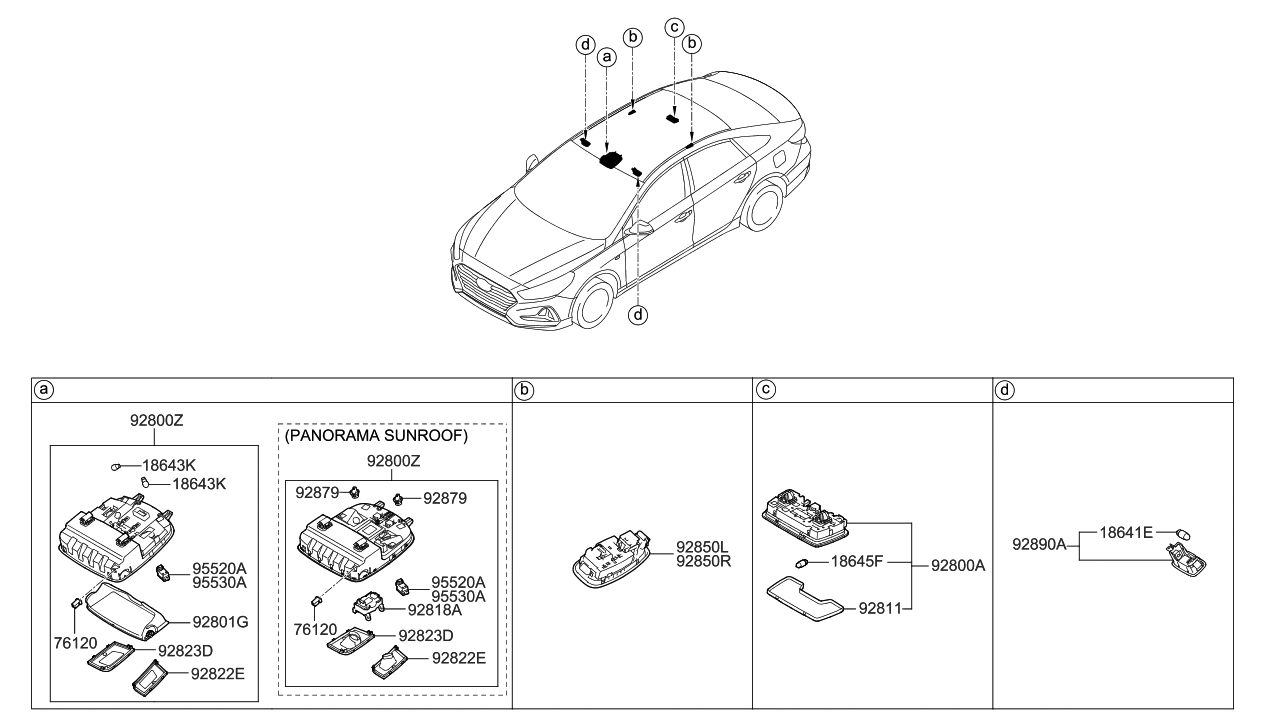 Hyundai 92812-D3000-TRY Lens-Overhead Console Lamp,RH