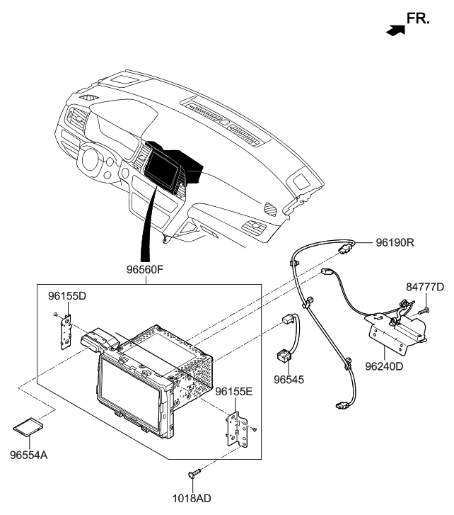 Hyundai 96560-E6UQ0-4X Head Unit Assembly-Avn