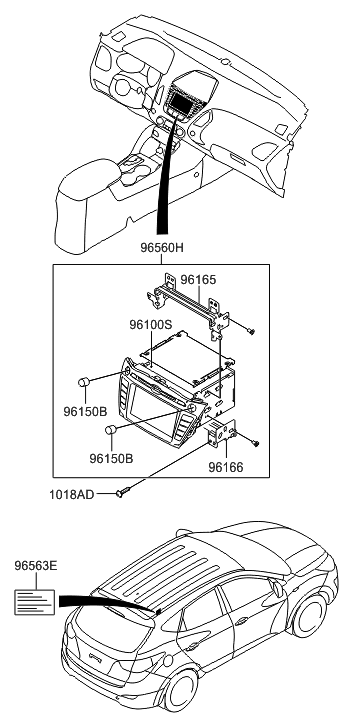 Hyundai 96560-2S101-TAPFL Head Unit Assembly-Avn