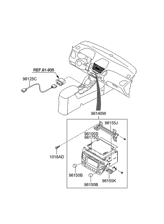 Hyundai 96160-2S150-TAP Audio Assembly