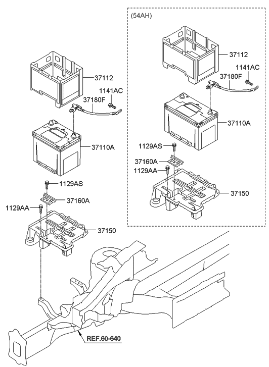 Hyundai 37180-2S000 Battery Sensor Assembly
