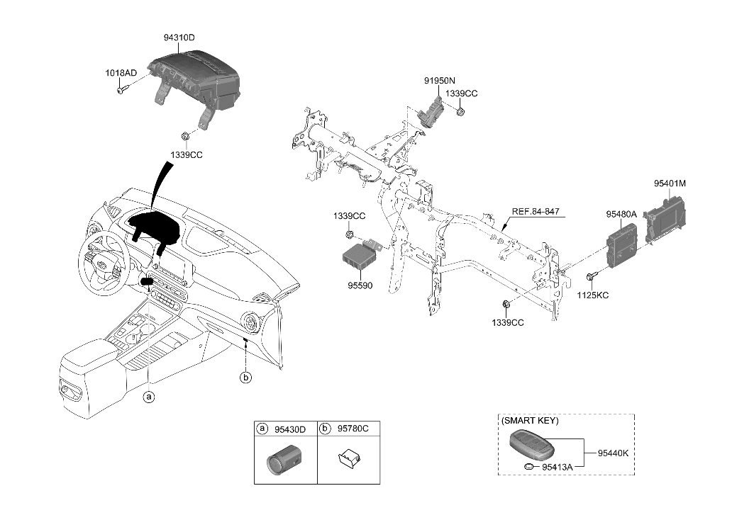 Hyundai 95590-K4100 Unit Assembly-Identity Auth